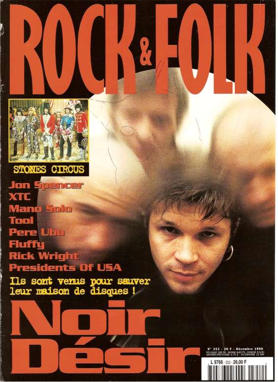 Rock & Folk n� 352 D�cembre 1996 Noir D�sir cover