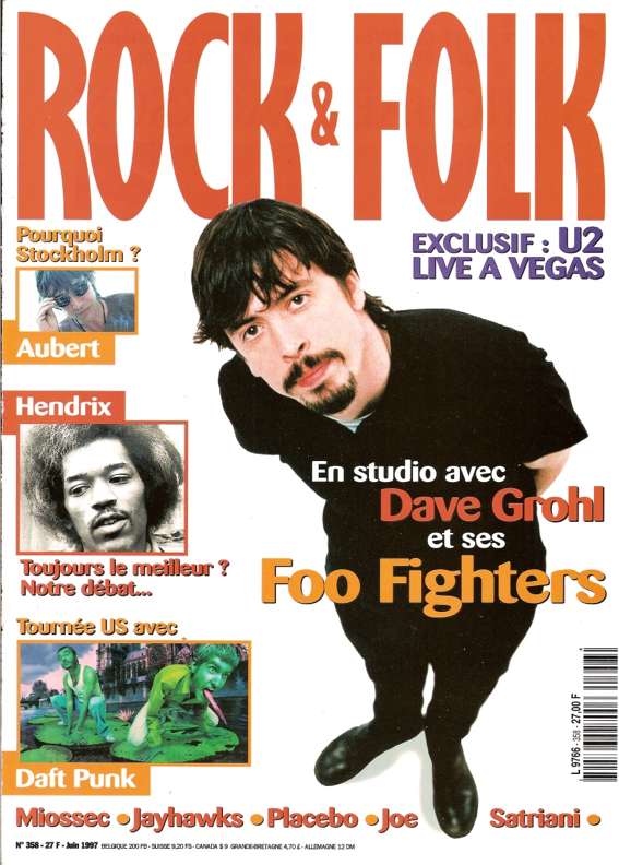 Rock & Folk n� 358 Juin 1997 Dave Grohl Foo Fighters cover