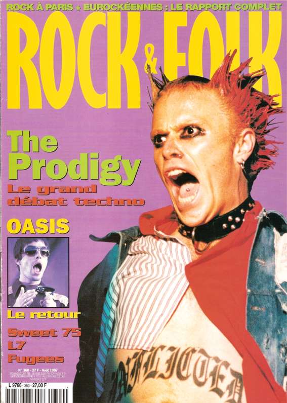 Rock & Folk n� 360 - Ao�t 1997 The Prodigy cover