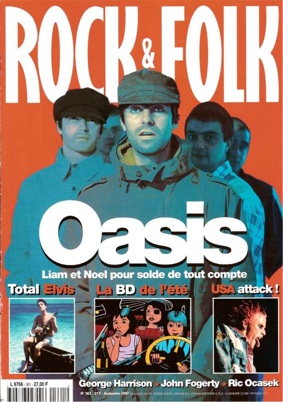 Rock & Folk n� 361 Septembre 1997 Oasis cover