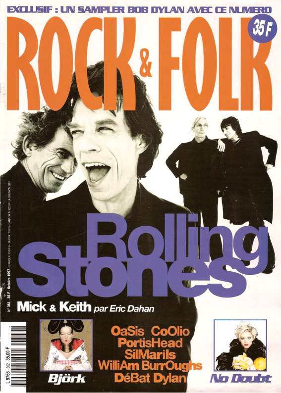 Rock & Folk n� 362 - Octobre 1997 The Rolling Stones cover