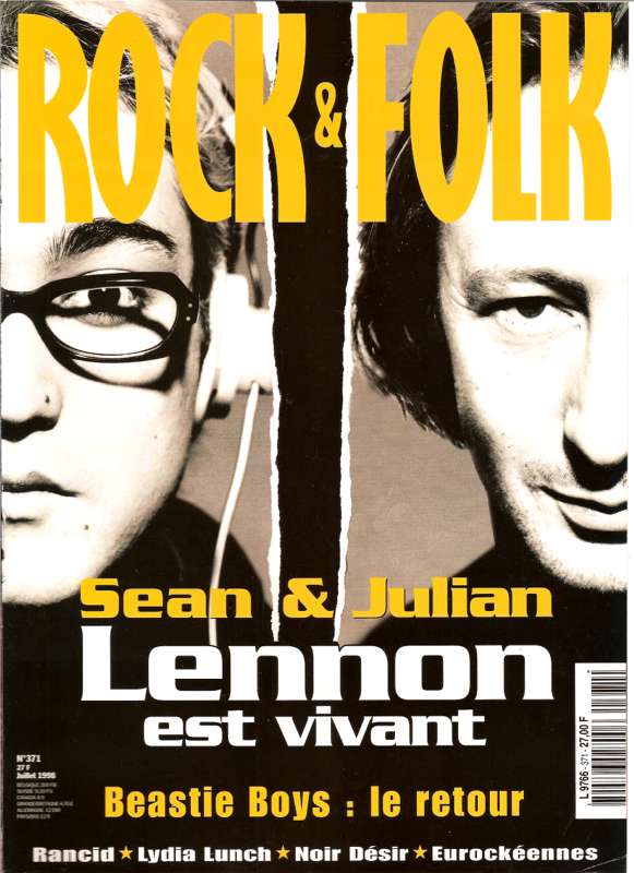 Rock & Folk n� 371  Juillet 1998 Sean et Julian Lennon cover