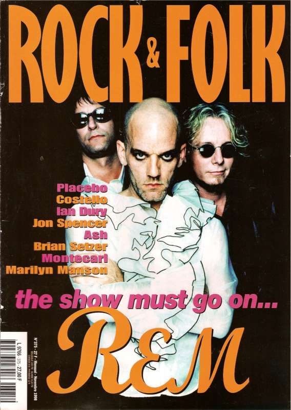 Rock & Folk n� 375 Novembre 1998REM cover