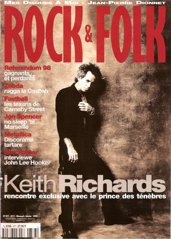 Rock & Folk n� 377 Janvier 1999 Keith Richards cover