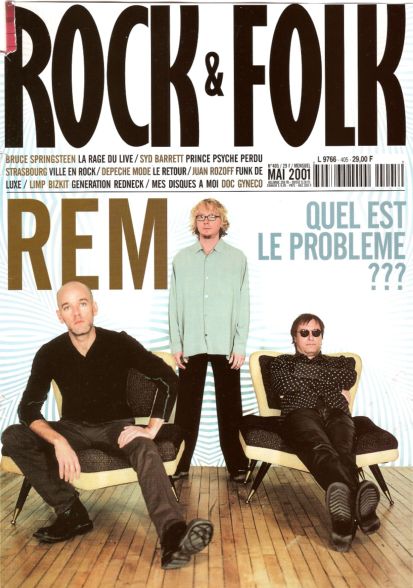 Rock & Folk n� 405 Mai 2001 REM cover