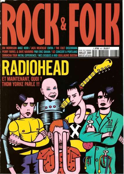 Rock & Folk n� 407 Juillet 2001 Radiohead cover