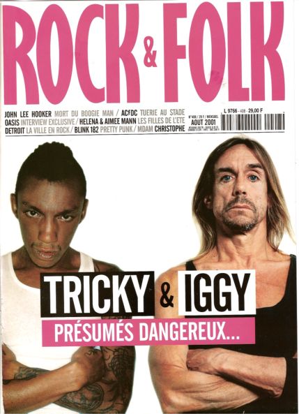 Rock & Folk n� 408 Ao�t 2001 Tricky Iggy Pop cover