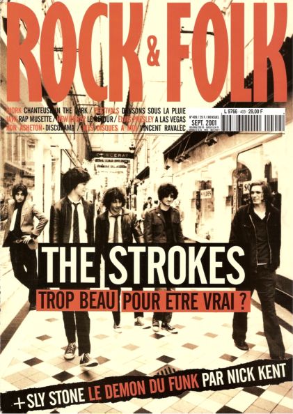 Rock & Folk n� 409 - Septembre 2001 The Strokes cover