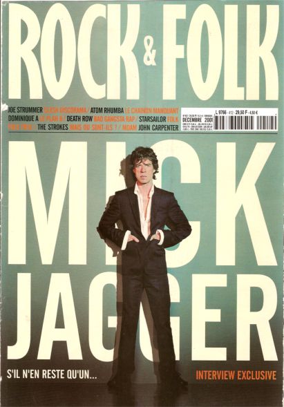 Rock & Folk n� 412 D�cembre 2001 Mick Jagger cover