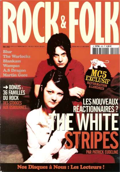 Rock & Folk n� 429 - Mai 2003 The White Stripes cover