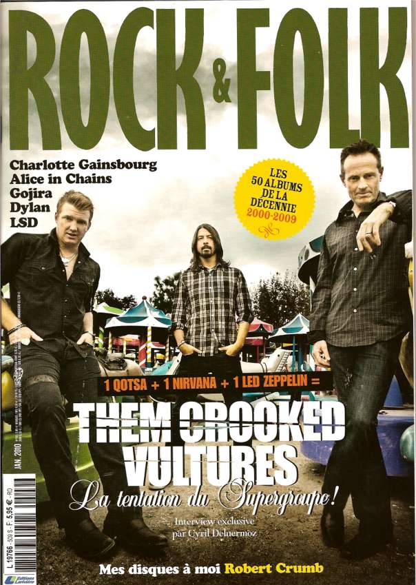 Rock & Folk n� 509 Janvier 2010 Them Crooked Vultures cover