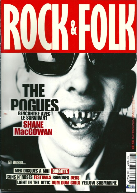 Rock & Folk n� 540 Ao�t 2012 Shane MacGowan The pogues cover