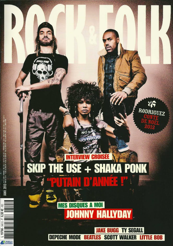 Rock & Folk n� 545 Janvier 2013 Shaka Ponk cover