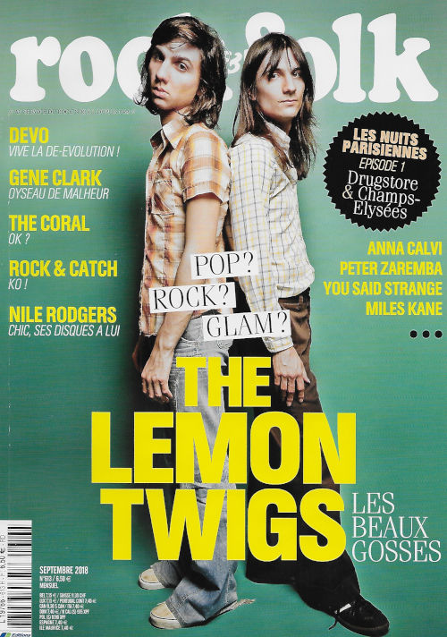 Rock & Folk n� 613 Septembre 2018 The Lemon Twigs cover