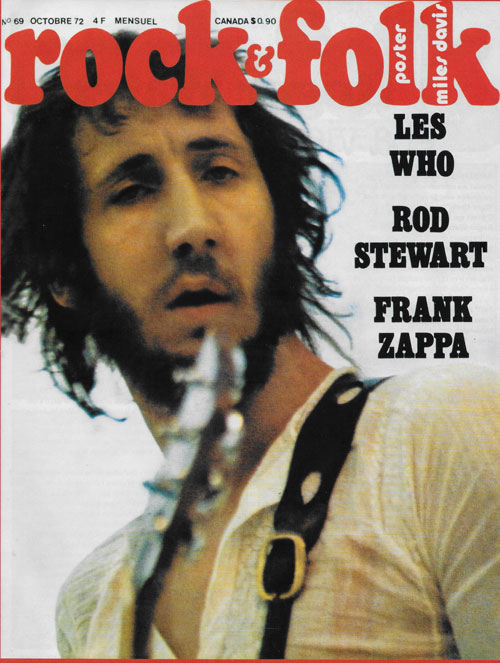 Rock & Foolk n� 69 Octobre 1972 The Who