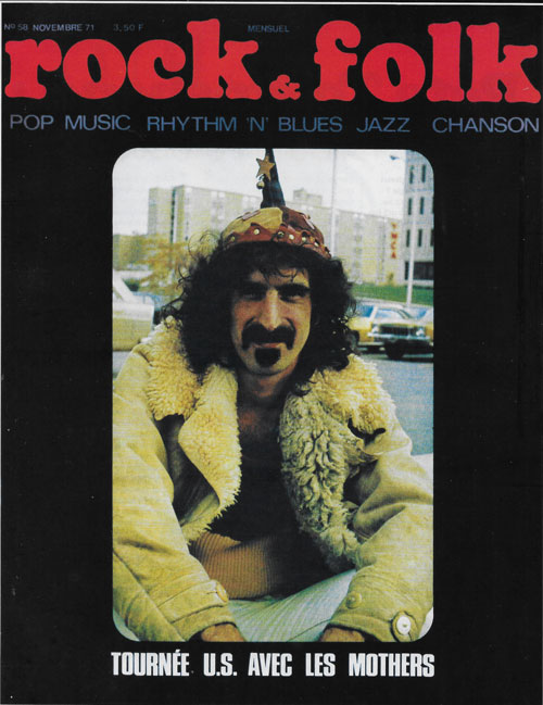 Rock & Folk n�58 Novembre 1971 Frank Zappa