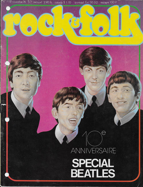 Rock & Folk n� 118 - Novembre 1976 The Beatles cover