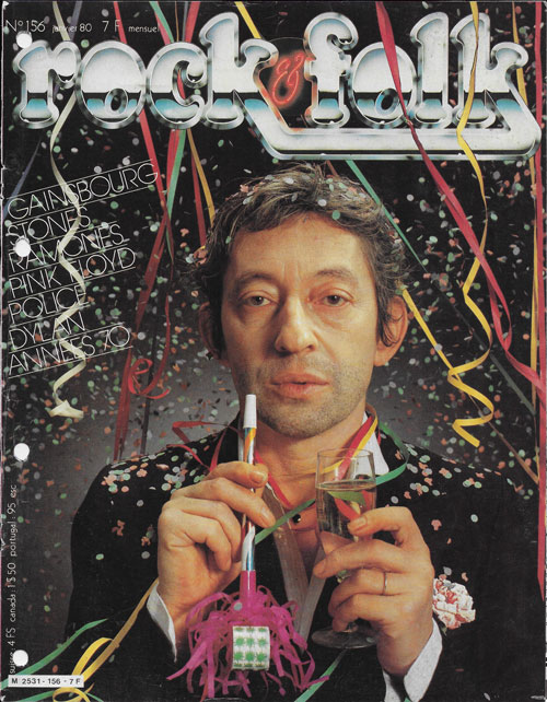 Rock & Folk n� 156 janvier 1980 Serge Gainsbourg cover