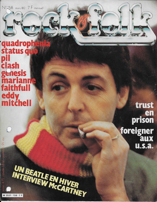 Rock & Folk � 158 Mars 1980 Paul Mc Cartney cover