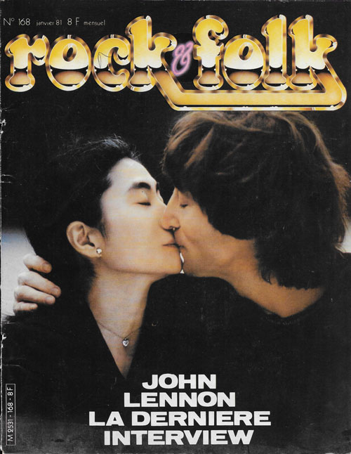 Rock & Folk n�168 Janvier 1981 John Lennon et Yoko Ono cover