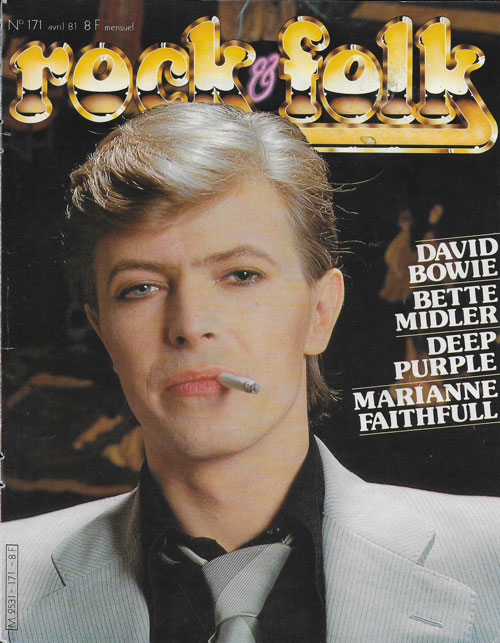 Rock & Folk n� 171 - Avril 1981 David Bowie cover