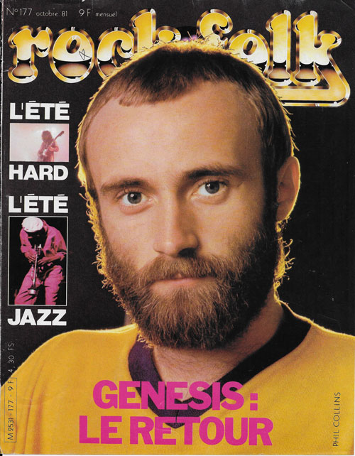 Rock & Folk n� 177 Octobre 1981 Phil Collins Genesis cover