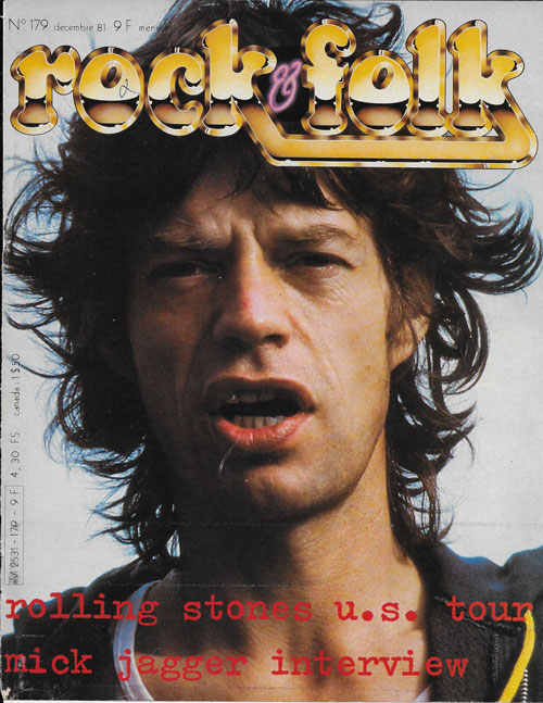 Rock & Folk n� 179 D�cembre 1981 Mick Jagger cover
