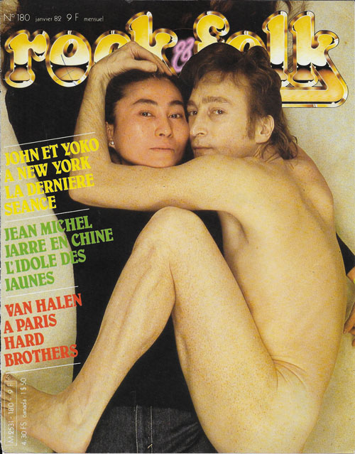 Rock & Folk n� 180 Janvier 1982 John Lennon et Yoko cover