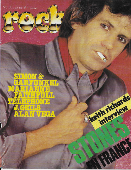 Rock & Folk n�185 Juin 1982 Keith Richards cover