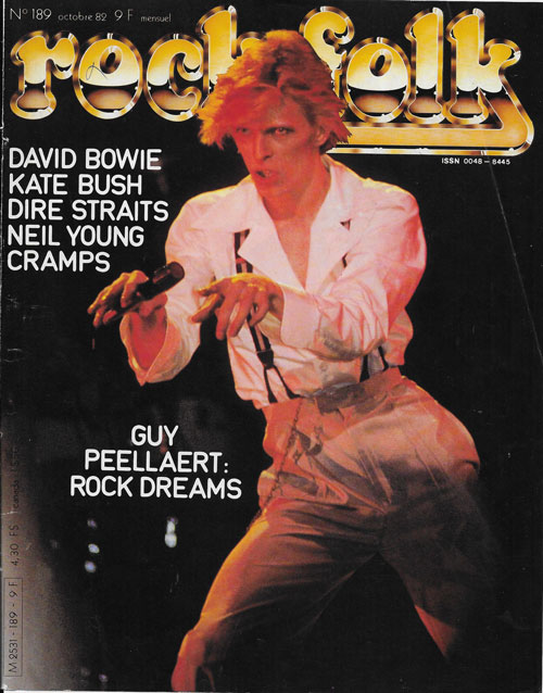 Rock & Folk n� 189 Octobre 1982 David Bowie cover