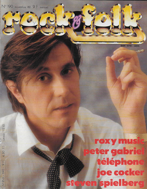 Rock & Folk n� 190 Novembre 1982 Brian Ferry cover