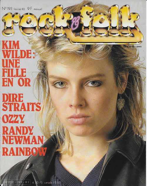 Rock & Folk n�193 F�vrier 1983 Kim Wilde cover