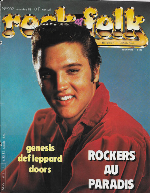 Rock & Folk n� 202 Novembre 1983 Elvis Presley cover