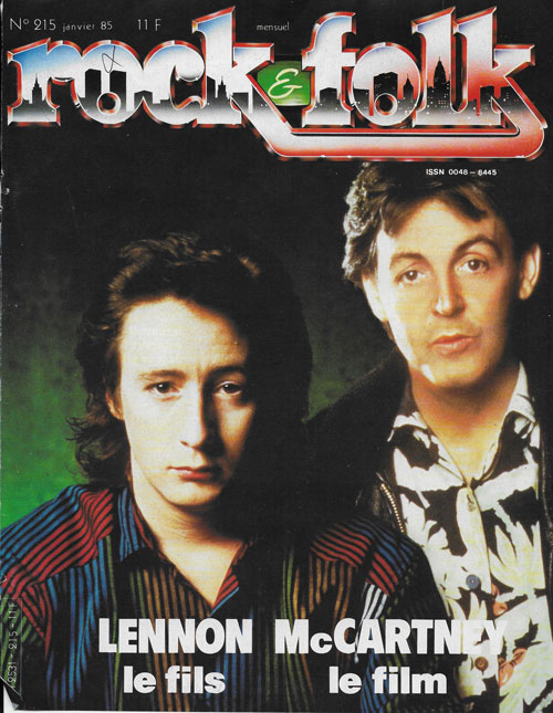 Rock & Folk n� 215 Janvier 1985 Lennon Mc Cartney cover
