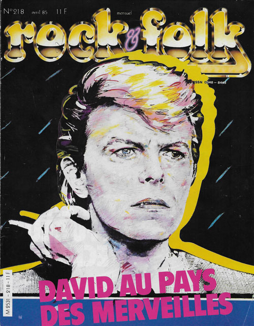 Rock & Folk n� 218 David Bowie cover