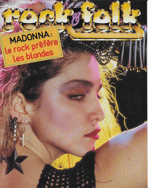 Rock & Folk n� 222 Septembre 1985 Madonna cover