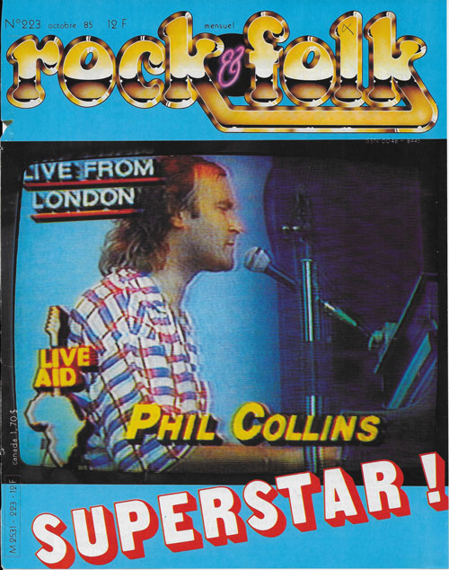 Rock & Folk n�223 Octobre 1985 Phil Collins cover