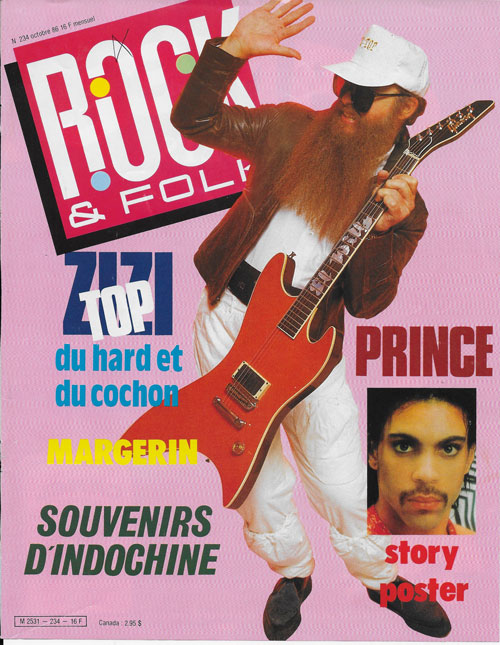 Rock & Folk n� 234 Octobre 1986 ZZ Top cover