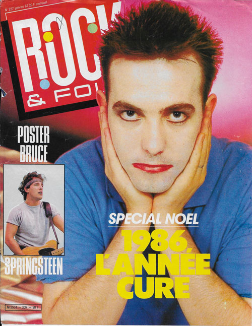 Rock & Folk n� 237 Janvier 1987 The Cure Robert Smith cover