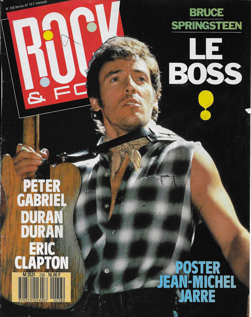 Rock & Folk n�238 F�vrier 1987 Bruce Springsteen cover