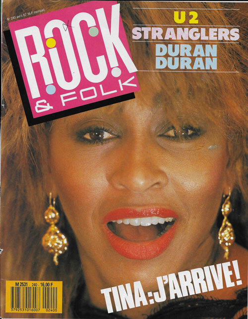 Rock & Folk n� 240 Avril 1987 Tina Turner cover