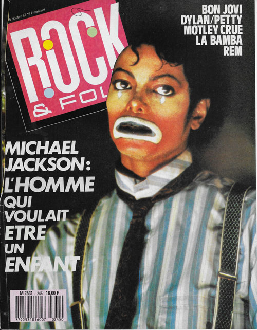 Rock & Folk n� 245 Octobre 1987 Michael Jackson cover