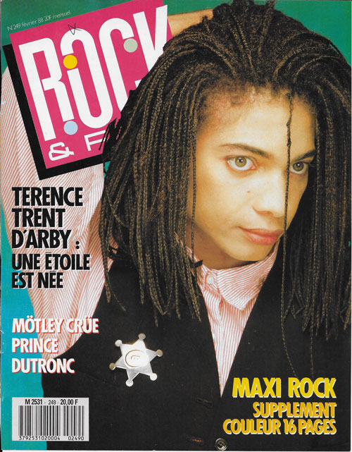 Rock & Folk n� 249 F�vrier 1988 Terence Trent d'Arby cover