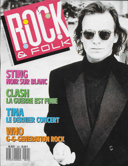Rock & Folk n� 253 Juin 1988 Sting cover