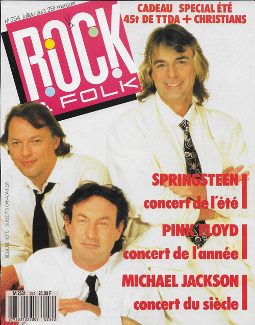 Rock & Folk n� 254 Juillet Ao�t 1988 Pink Floyd cover