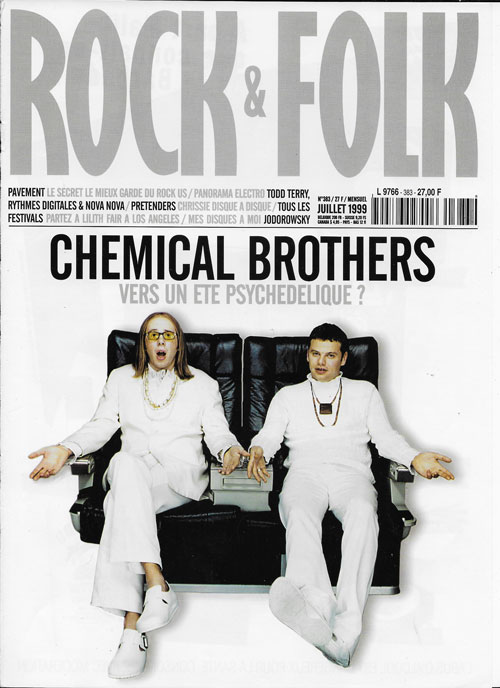 Rock & Folk n� 383 - Juillet 1999 The Chemical Brothers cover