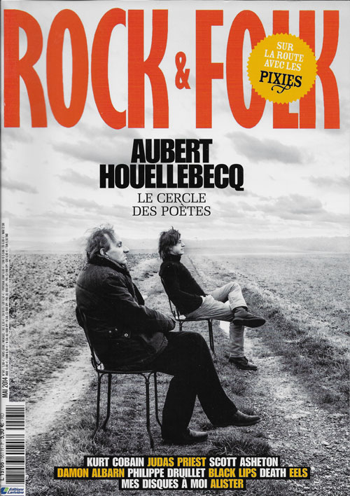 Rock & Folk n� 561 Mai 2014 Aubert Houellbecq cover
