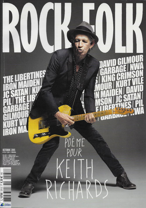 Rock & Folk n� 578 Octobre 2015 Keith Richards The Roling Stones cover