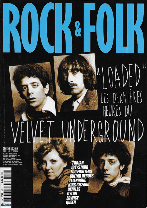 Rock & Folk n� 580 - D�cembre 2015 The Velvet Underground cover