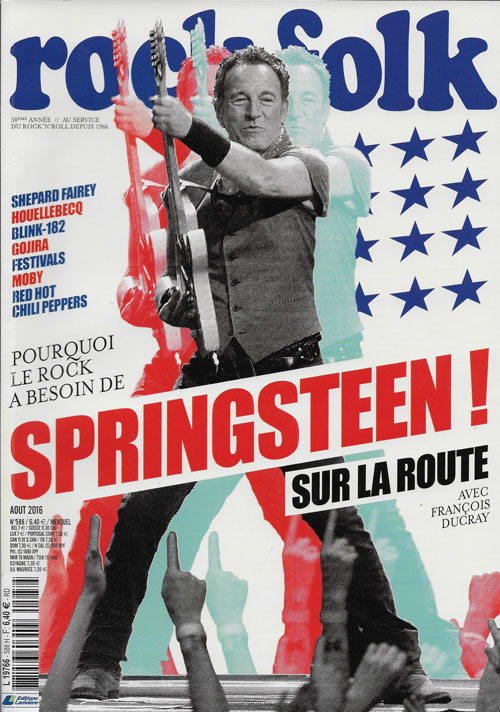 Rock & Folk n� 588 Ao�t 2016 Bruc Springsteen cover